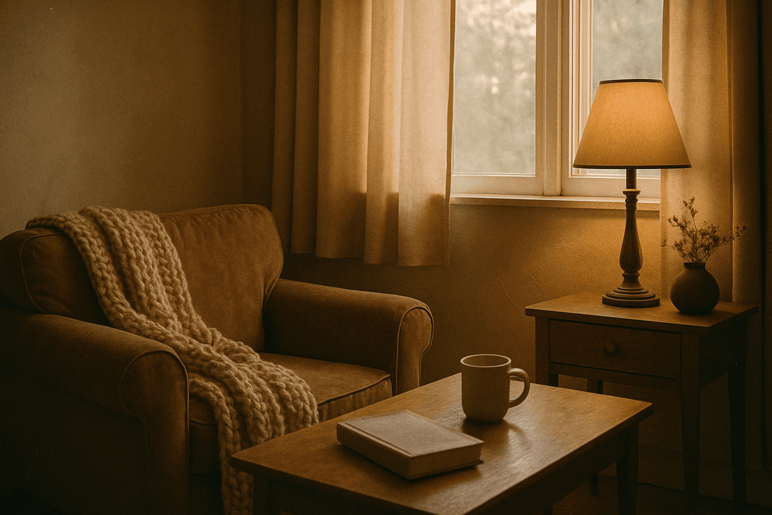 Photo showing warm muted colors in a vintage analog film style